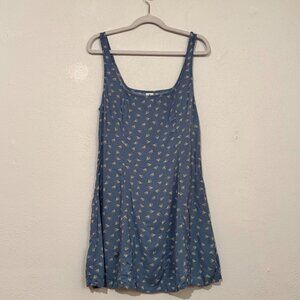 Abound Blue Floral Cotton Mini Dress – Size L